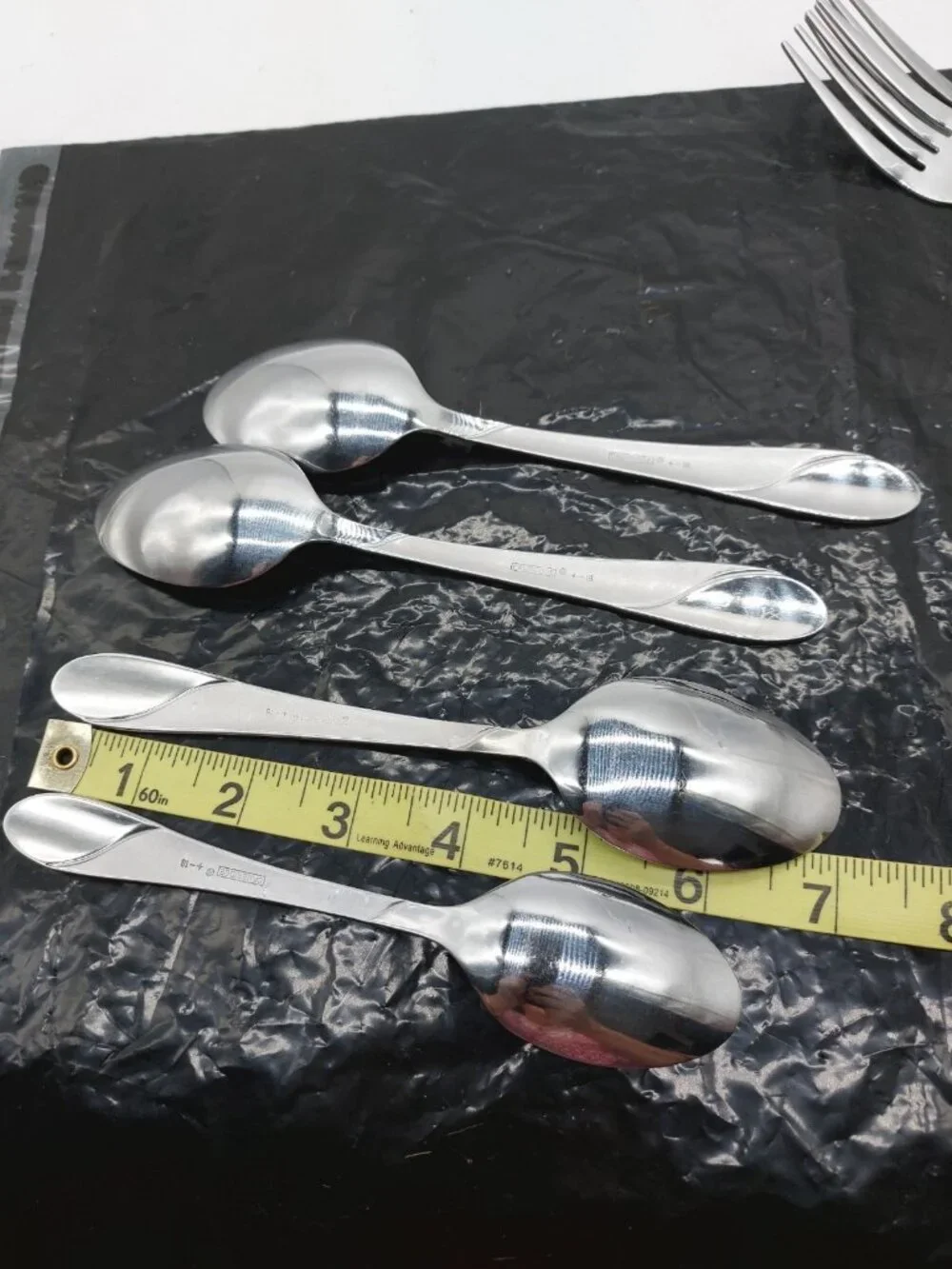 Cambridge Swirl Sand Stainless Flatware Glossy Frosted Spoons Forks Set Of 6